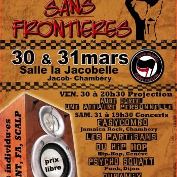 Chambery Festival Sans Frontières 31 mars 2018
