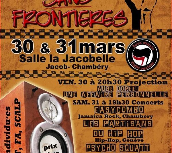 Chambery Festival Sans Frontières 31 mars 2018