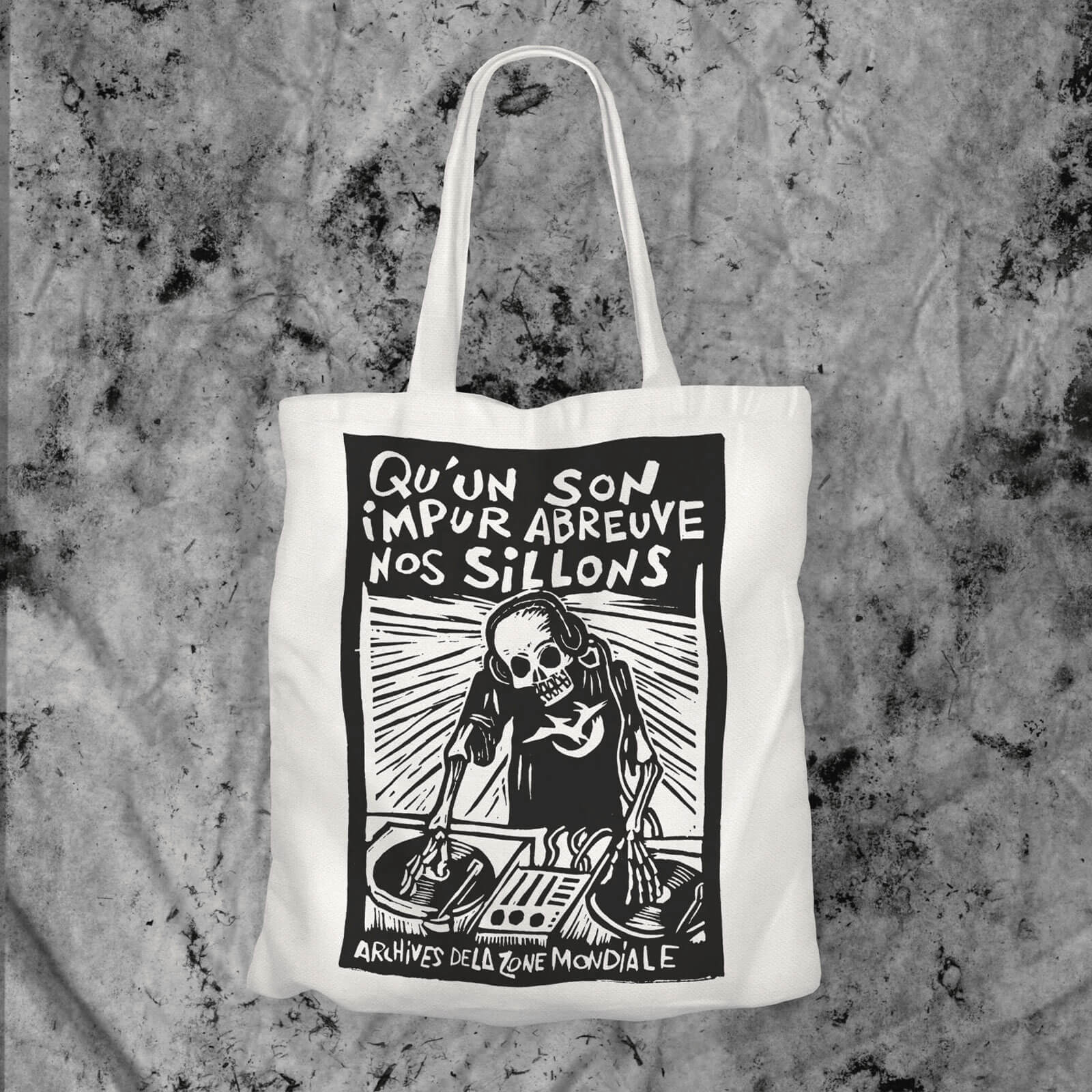 Tote Bag – Qu’un son impur abreuve nos sillons
